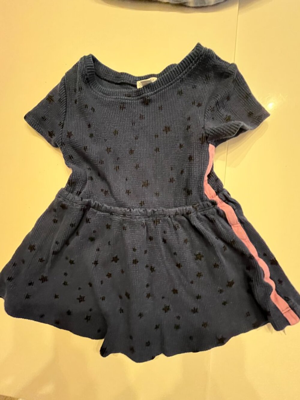 Splendid Navy Dress with a Pink Stripe Girls Size 4